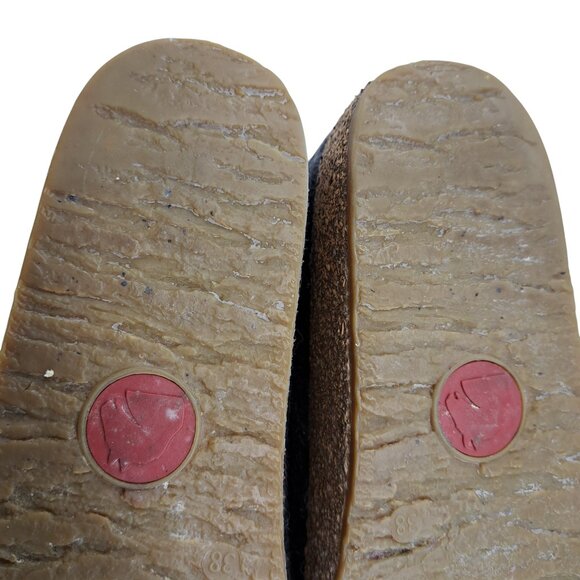 Haflinger Boiled Wool Grizzly Gray Clogs Slippers Size 38 US 7 Felt Cork Comfort - Picture 10 of 13